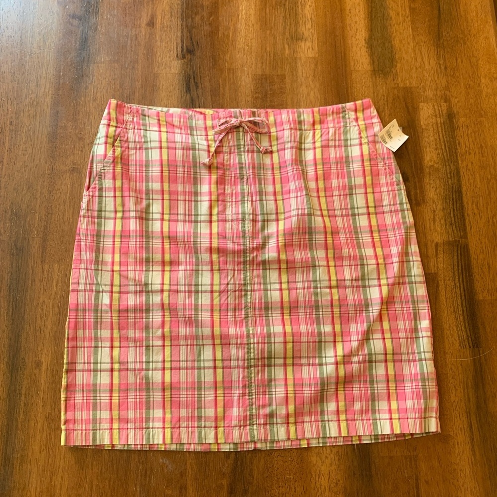The Limited NWT Mini Skirt Plaid Pink, White, Green, Yellow Pencil Spring Summer